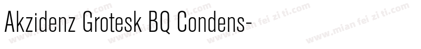 Akzidenz Grotesk BQ Condens字体转换